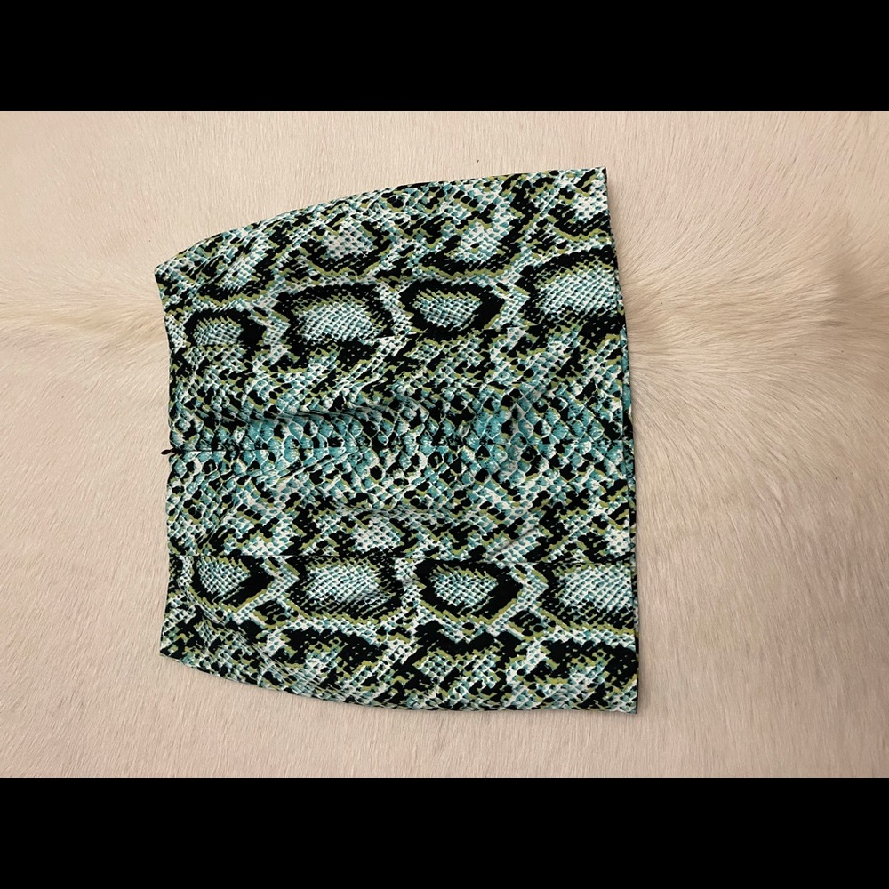 Snake print skirt
